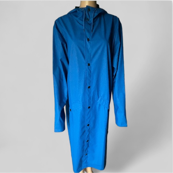 NWT Rains Longer Jacket in Waves Size Medium - Picture 6 of 15